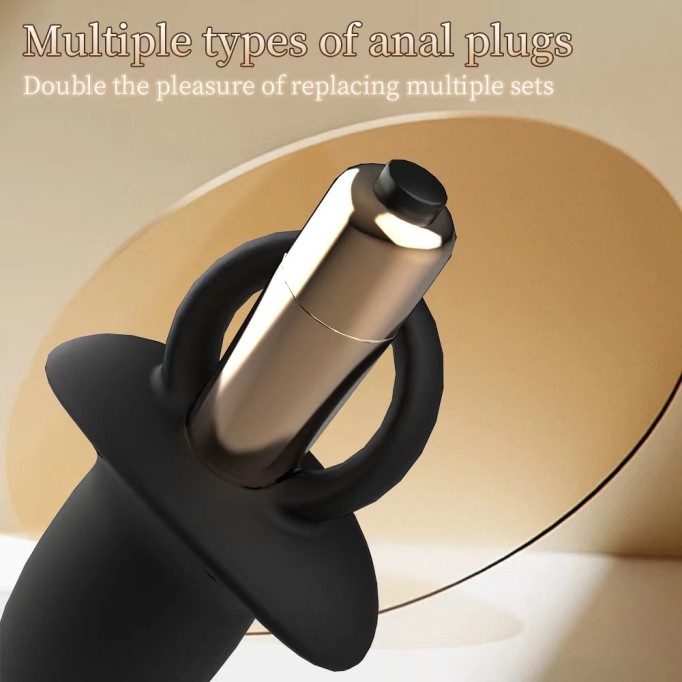 Silicone Anal Plug Unisex Vibrating Masturbation Massager